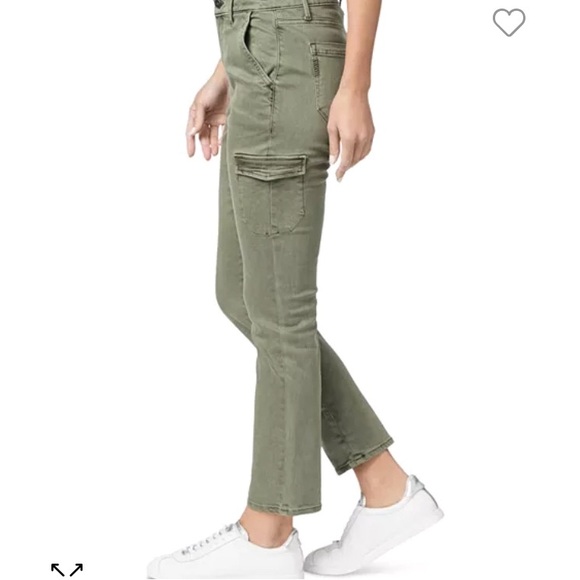 Paige Jolie Skinny Cargo Pants in Vintage Ivy Green size 28 - Picture 3 of 10